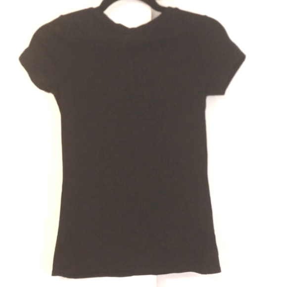Guess "Smart Guess" Eco Concious Black Embroidered Eyelet Logo S/S Tee XS (NWT) - Picture 3 of 9